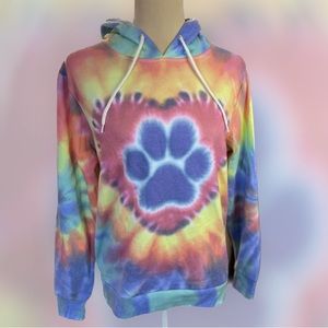 NWT Purple Paw Tie-Dye Lightweight
Pullover Hoodie
